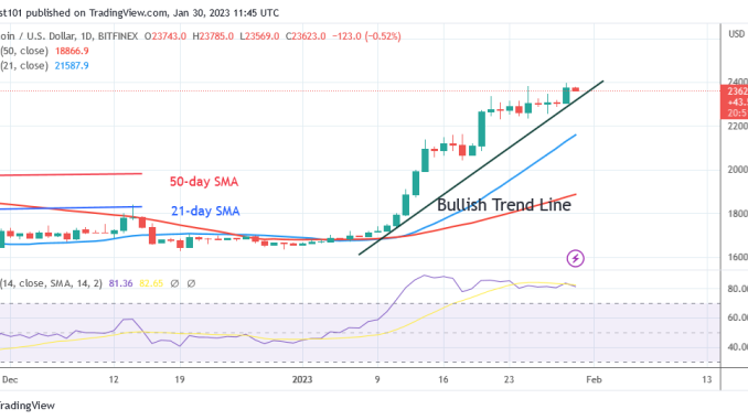 Bitcoin Price Prediction for Today, January 30: BTC Price Rebounds To Reach $23.9K