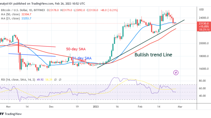 Bitcoin Price Prediction for Today, February 26: BTC Remains over the $23,000 Mark