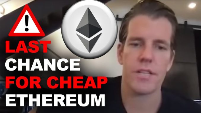 Tyler Winklevoss 2021 Crypto Warning (Ethereum Biggest Opportunity Since AMAZON)