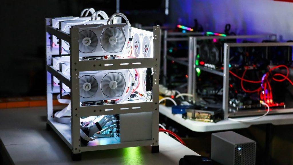 White Zotac 3060 Ti LHR Mining Rig HASHRATES Overclocks in HiveOS