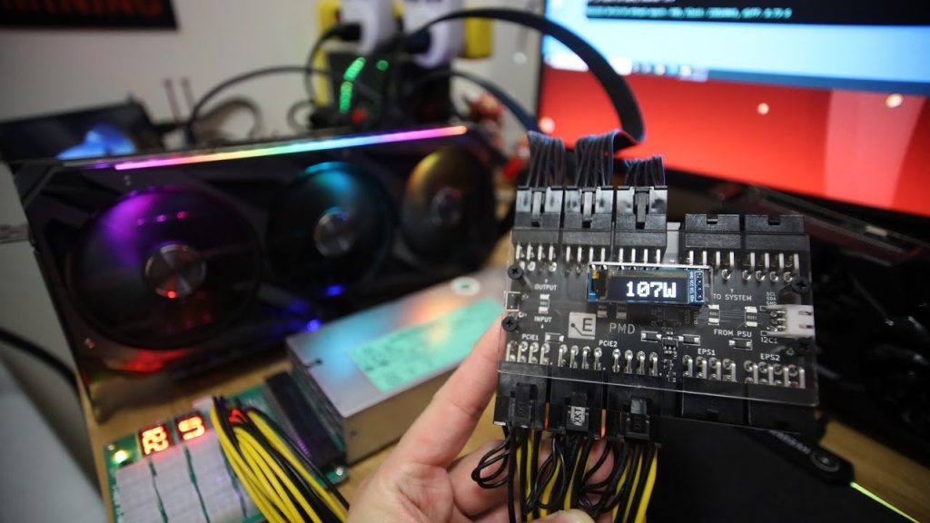 Measuring EXACT Ethereum Mining PCIE Power On a FEW GPUs ElmorLabs PMD Review