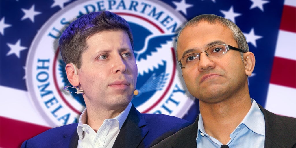 Sam Altman Satya Nadella Join High Powered AI Safety Board for Homeland Security